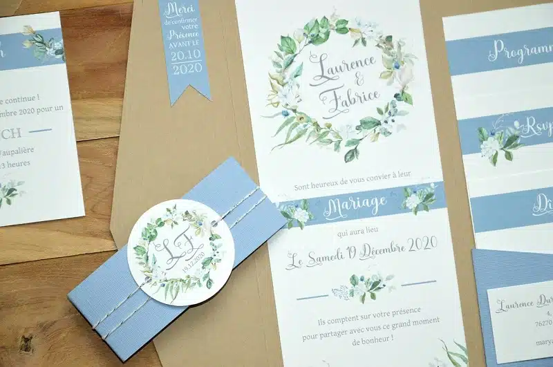 Comment faire pour que le design du faire-part de mariage d'hiver reflète l'ambiance et le charme de la saison hivernale