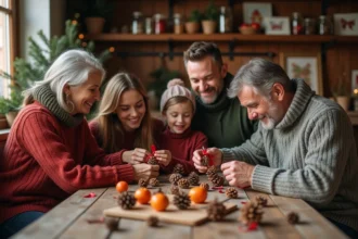 Décorations de Noël DIY réalisées en famille avec des enfants