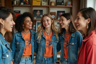 Tenue inspirée des années 80 pour une soirée rétro