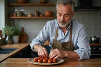 Merguez dorées au four prêtes à être dégustées