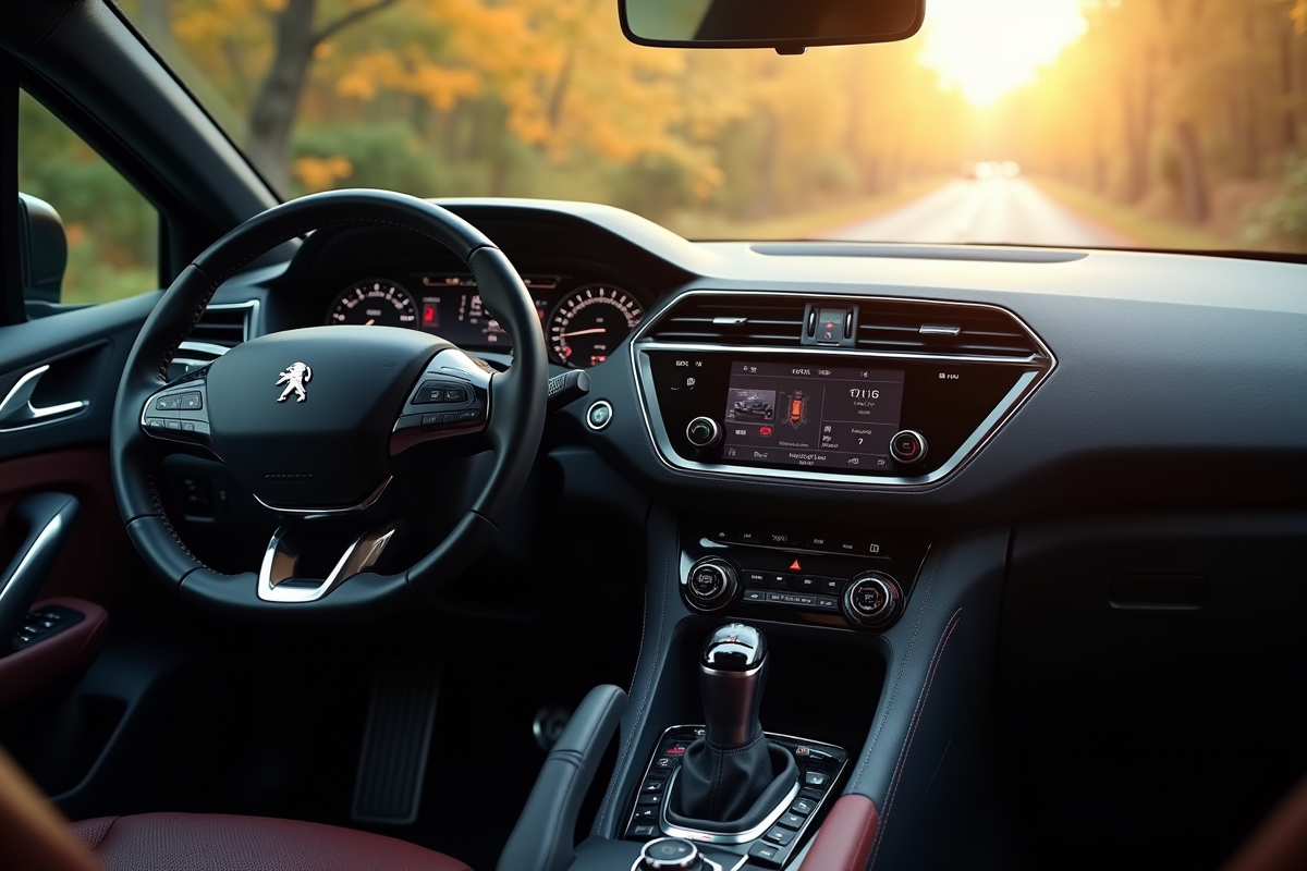 Intérieur de la Peugeot 308 GT Line tableau de bord numérique
